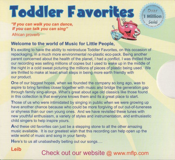 Music For Little People Choir : Toddler Favorites (CD, RP)