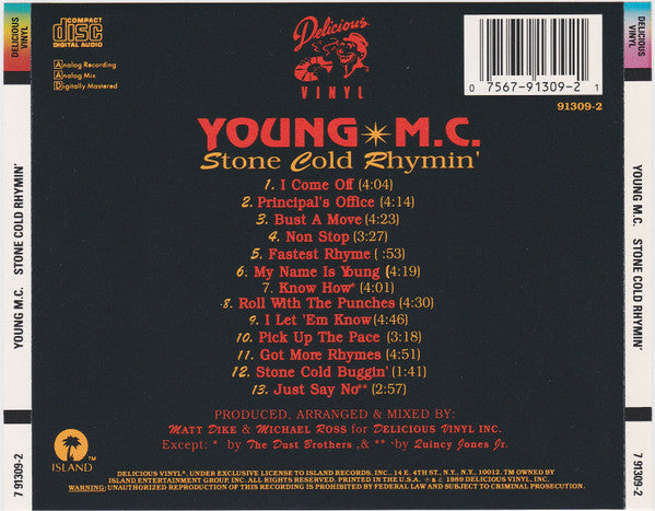 Young MC : Stone Cold Rhymin' (CD, Album, SRC)