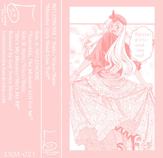 N0123Noise, Static/Voice/Static : Monster Girls Need Love Too! (Cass, Album, Ltd, Num, Cov)
