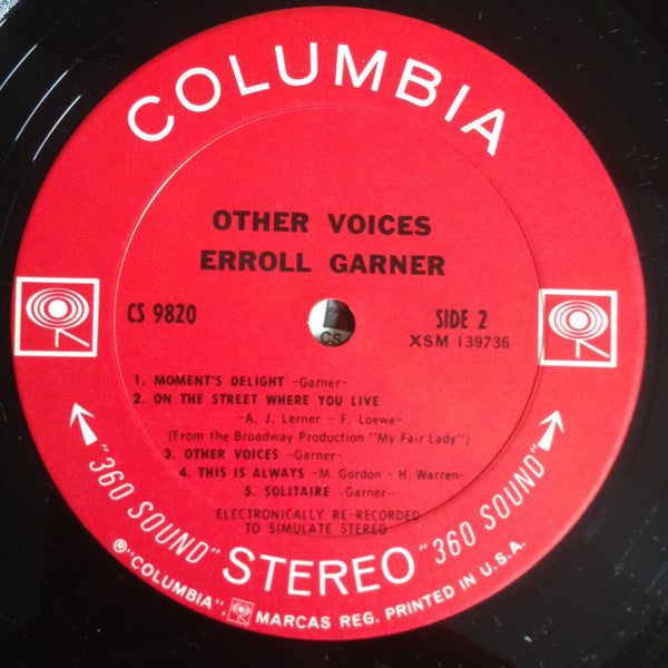 Erroll Garner : Other Voices (LP, Album, RE, Pit)