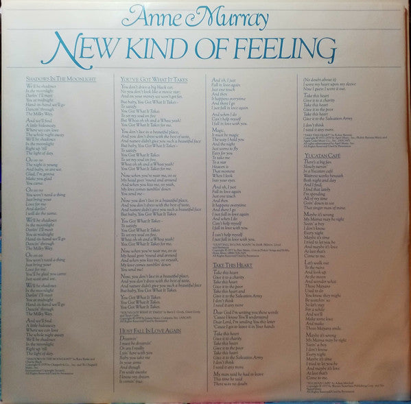 Anne Murray : New Kind Of Feeling (LP, Album, Los)