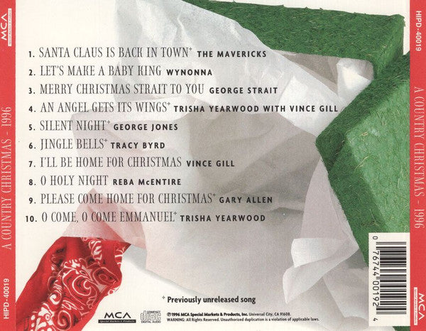 Various : A Country Christmas 1996 (CD, Comp)
