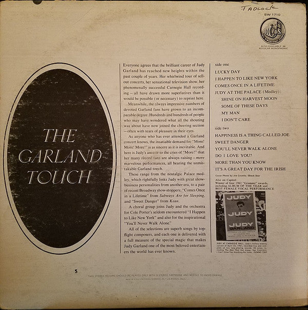 Judy Garland : The Garland Touch (LP, Album)