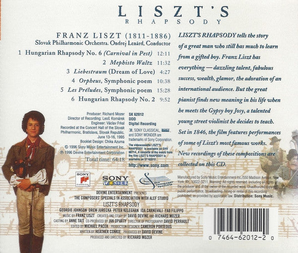 Slovak Philharmonic Orchestra : Music From The Film Liszt's Rhapsody (CD, Album)