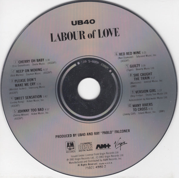 UB40 : Labour Of Love (CD, Album)