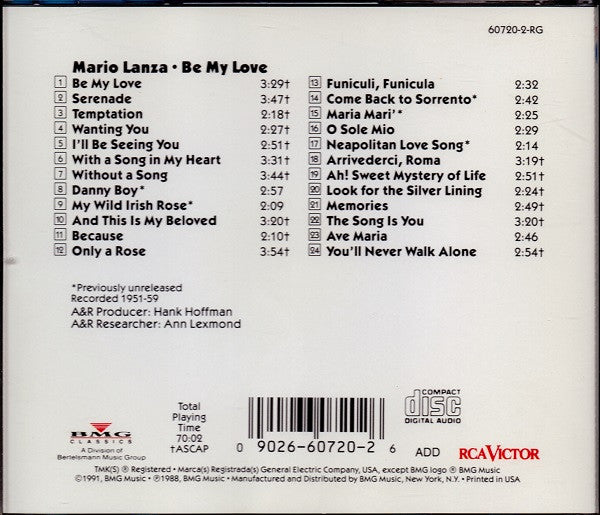 Mario Lanza : Be My Love (CD, Comp)