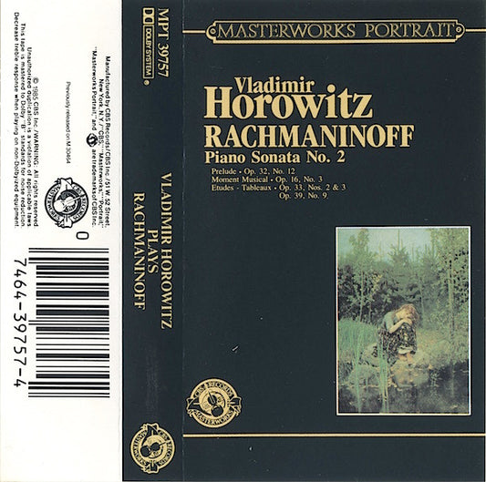 Vladimir Horowitz - Sergei Rachmaninoff : Piano Sonata No. 2  - Prelude Op. 32 - Moment Musical Op. 16 - Etudes - Tableaux (Cass, Album, RE)