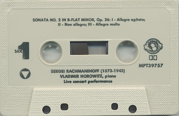 Vladimir Horowitz - Sergei Rachmaninoff : Piano Sonata No. 2  - Prelude Op. 32 - Moment Musical Op. 16 - Etudes - Tableaux (Cass, Album, RE)