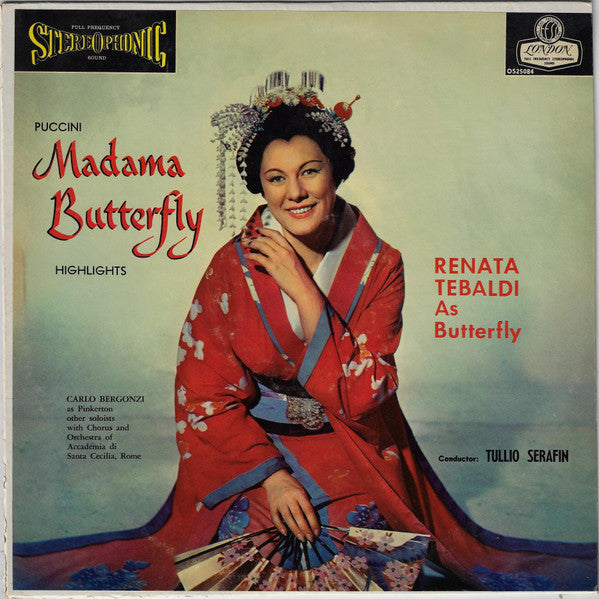 Giacomo Puccini, Renata Tebaldi, Carlo Bergonzi, Tullio Serafin : Madama Butterfly (Highlights) (LP, Ter)