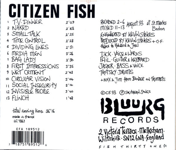 Citizen Fish : Flinch (CD, Album)