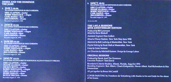 Derek & The Dominos : The Layla Sessions - 20th Anniversary Edition - The Jams (CD, Comp, PDO)