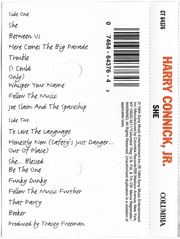 Harry Connick, Jr. : She (Cass, Album)