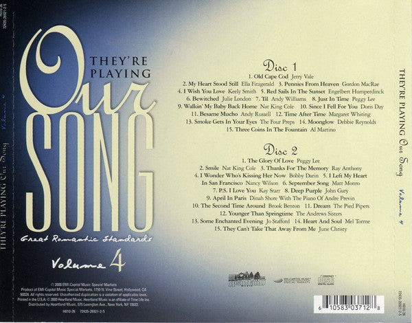 Various : They're Playing Our Song: Great Romantic Standards Volume 4 (2xCD, Comp, Mono)