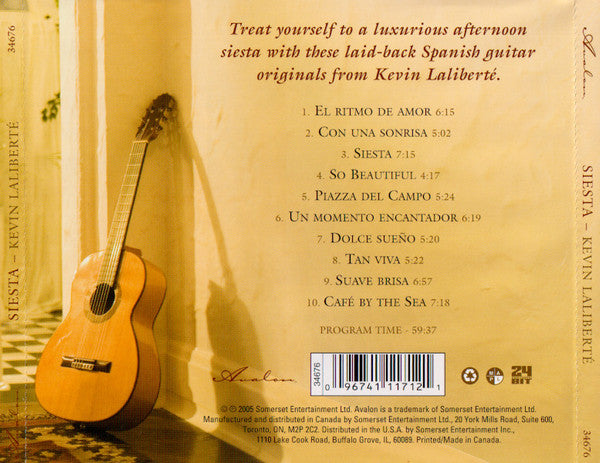 Kevin Laliberté : Siesta (CD, Album)