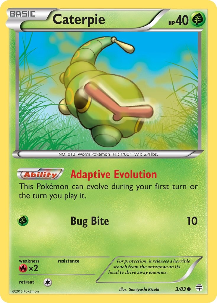 Caterpie [GEN - 3/83] Pokemon Trading Card