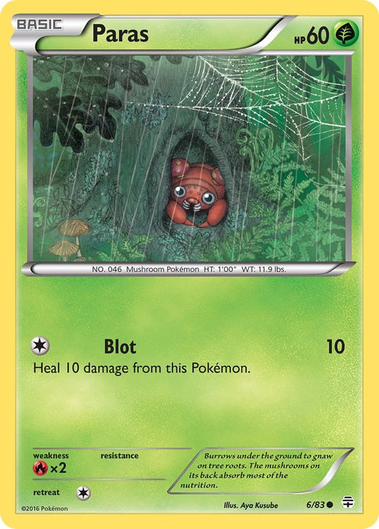 Paras [GEN - 6/83] Pokemon Trading Card