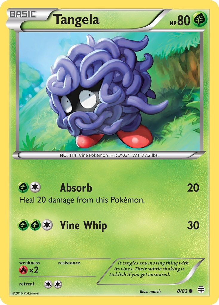 Tangela [GEN - 8/83] Pokemon Trading Card