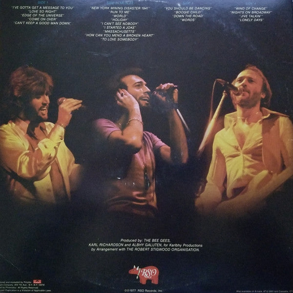 Bee Gees : Here At Last - Live (2xLP, Album, Mon)