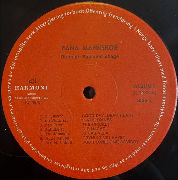 Fana Mannskor : Album 1 (LP)