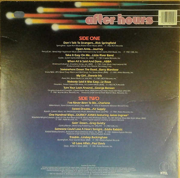 Various : After Hours - The Chart Soaring Hits of Today (LP, Comp, 19 )