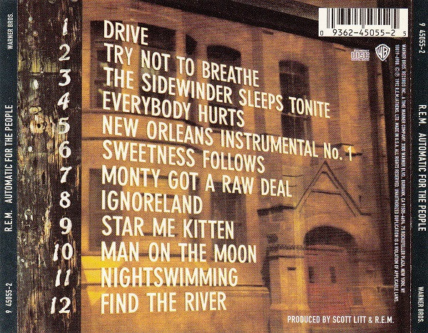 R.E.M. : Automatic For The People (CD, Album, SRC)