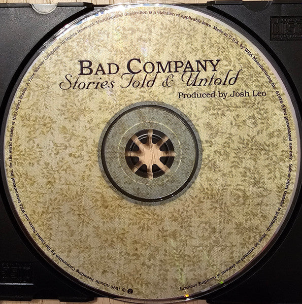 Bad Company (3) : Stories Told & Untold (CD, Album, Promo)