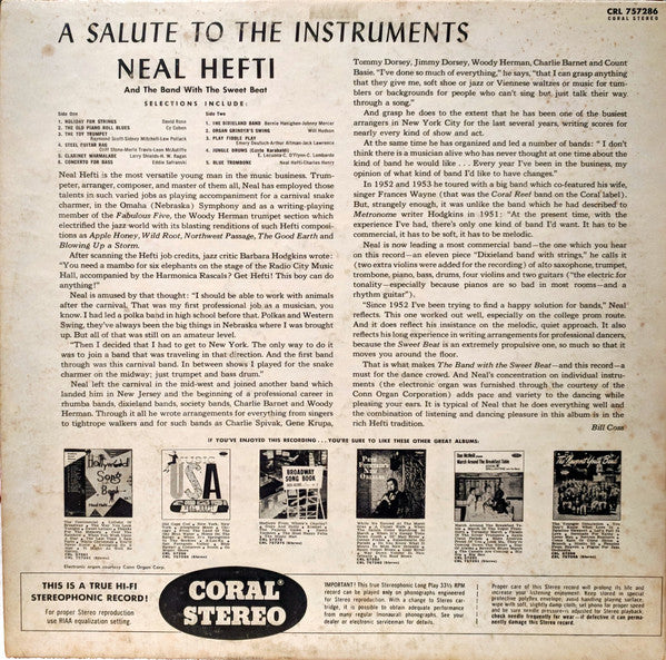 Neal Hefti And The Band With The Sweet Beat : A Salute To The Instruments (LP, Album)