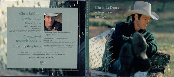 Chris LeDoux : When I Say Forever (CD, Single, Promo)