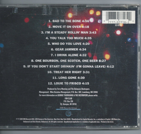 George Thorogood & The Destroyers : The Baddest Of George Thorogood And The Destroyers (CD, Comp, RP)