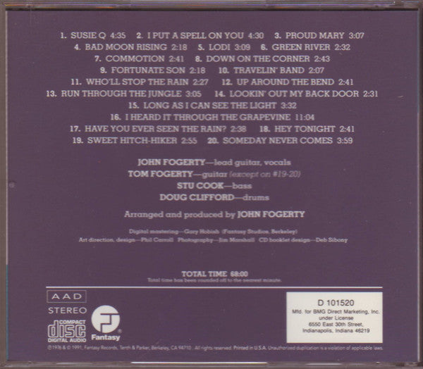 Creedence Clearwater Revival : Chronicle: The 20 Greatest Hits (CD, Comp, Club, RE, BMG)