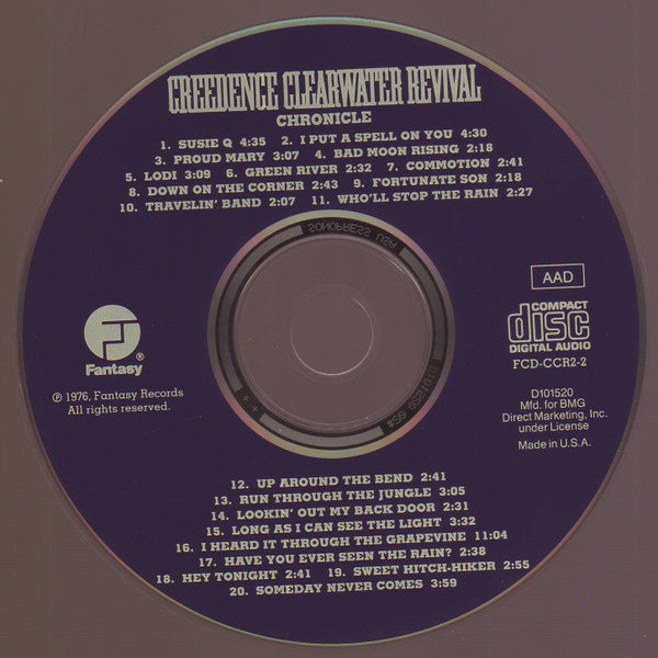 Creedence Clearwater Revival : Chronicle: The 20 Greatest Hits (CD, Comp, Club, RE, BMG)