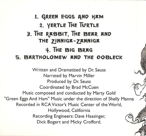 Dr. Seuss, Marvin Miller : Dr. Seuss Presents Green Eggs And Ham / Yertle The Turtle And Other Stories (CD, Comp)