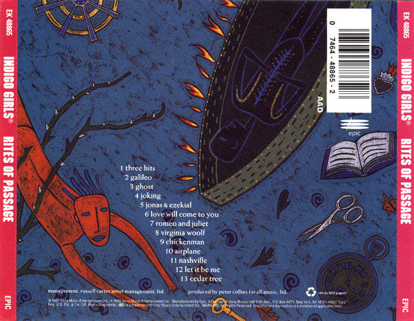 Indigo Girls : Rites Of Passage (CD, Album, Son)