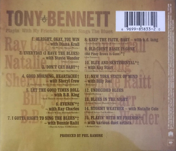 Tony Bennett : Playin' With My Friends: Bennett Sings The Blues (CD, Album)