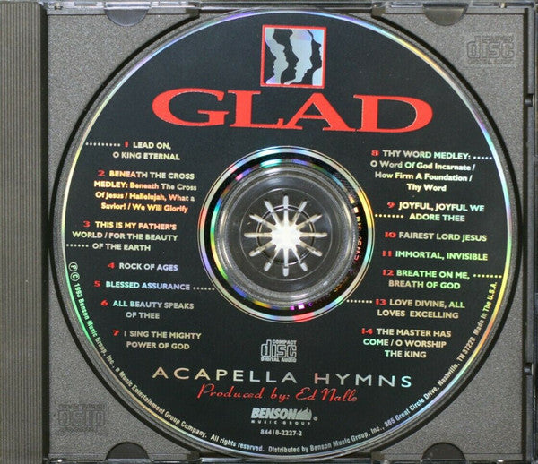 Glad (3) : Acapella Hymns (CD, Album)