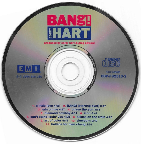 Corey Hart : Bang! (CD, Album)