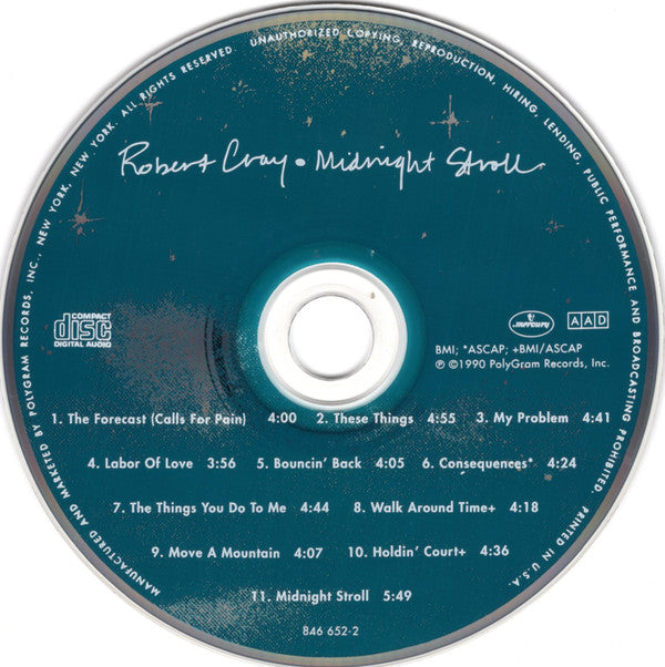 The Robert Cray Band : Midnight Stroll (CD, Album)
