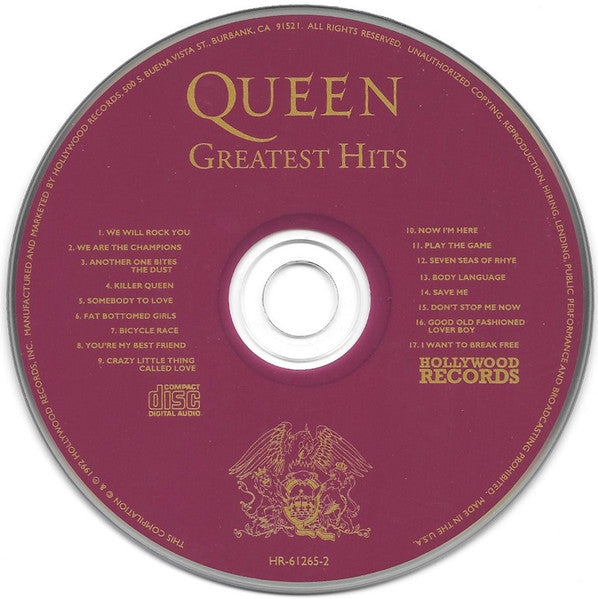 Queen : Greatest Hits (CD, Comp, RP, UML)
