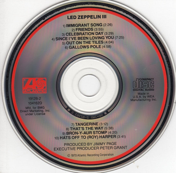 Led Zeppelin : Led Zeppelin III (CD, Album, Club, RE)