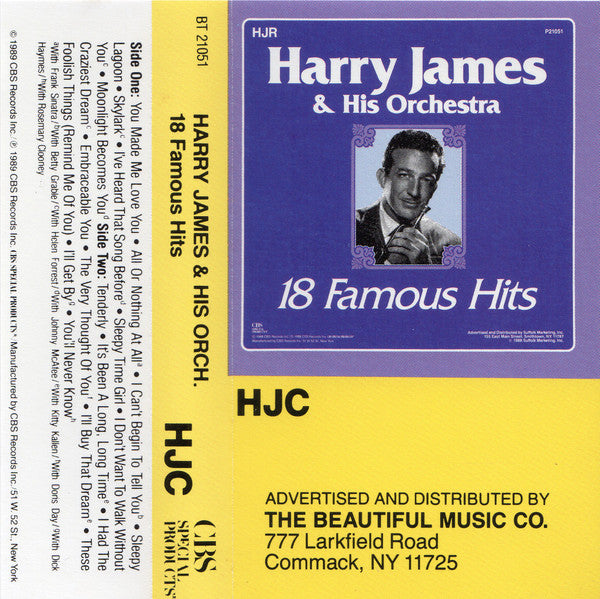 Harry James And His Orchestra : 18 Famous Hits (Cass, Comp, Dol)