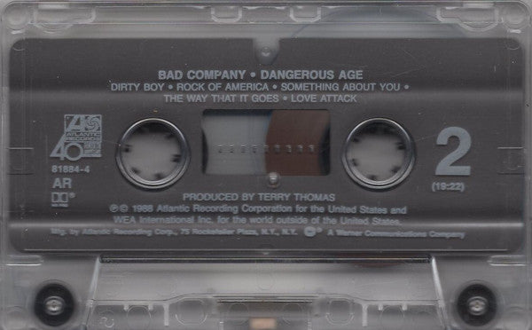 Bad Company (3) : Dangerous Age (Cass, Album, AR)