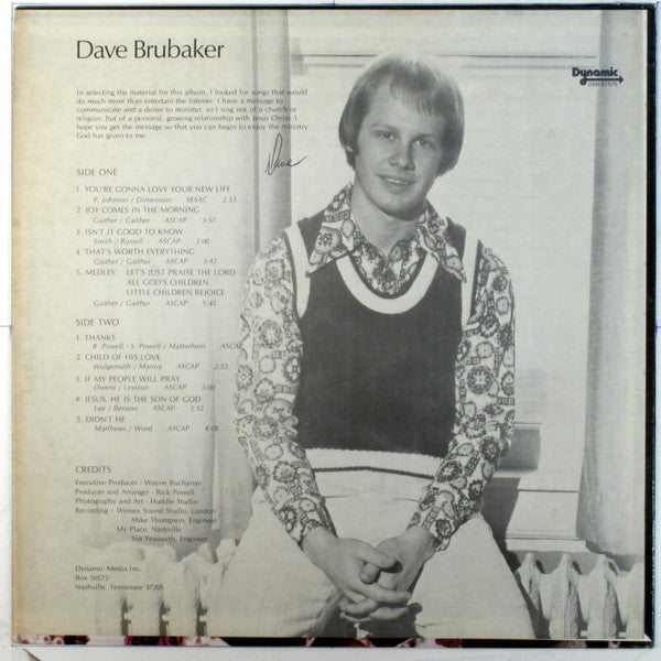 Dave Brubaker  - Didn't He (LP) (M) - Endless Media