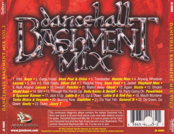 Various : Dancehall Bashment Vol. 3 (CD, Comp, Mixed)