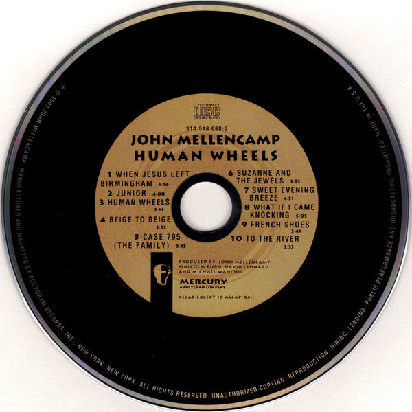 John Cougar Mellencamp : Human Wheels (CD, Album, Gol)