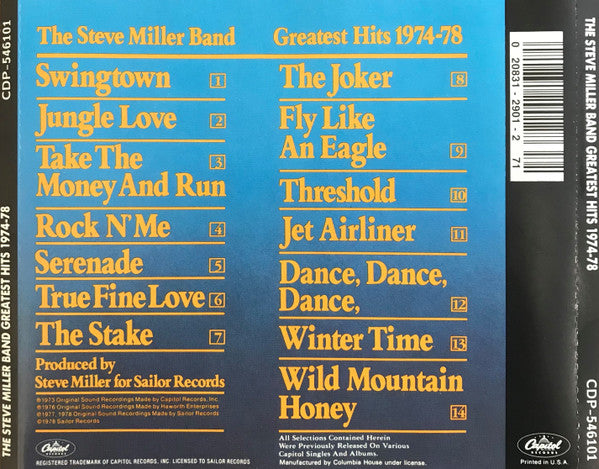 Steve Miller Band : Greatest Hits 1974-78 (CD, Comp, Club, RE)