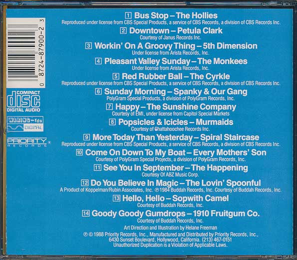 Various : The Best Of 60s Sunshine Rock Original Master Recordings (CD, Comp)