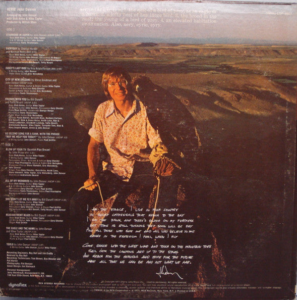 John Denver - Aerie (LP) (G+) - Endless Media