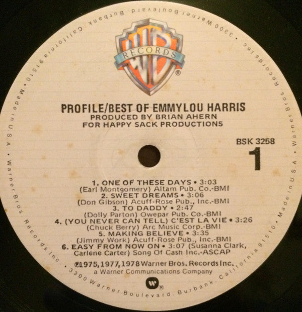 Emmylou Harris : Profile / Best Of Emmylou Harris (LP, Comp)