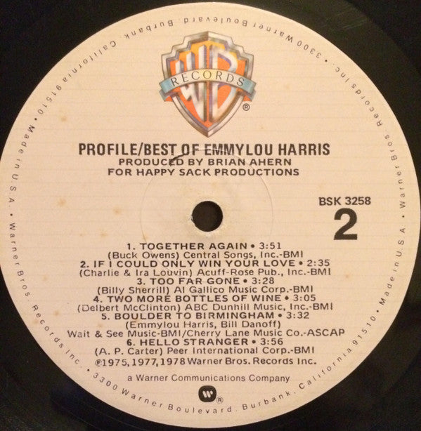 Emmylou Harris : Profile / Best Of Emmylou Harris (LP, Comp)