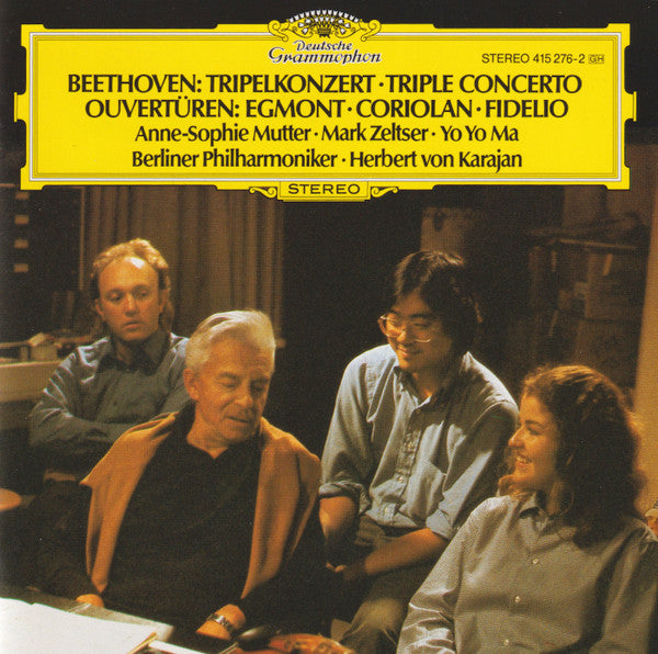 Ludwig van Beethoven - Anne-Sophie Mutter, Mark Zeltser, Yo-Yo Ma, Berliner Philharmoniker, Herbert von Karajan : Tripelkonzert • Triple Concerto / Ouvertüren: Egmont • Coriolan • Fidelio (CD, Comp)